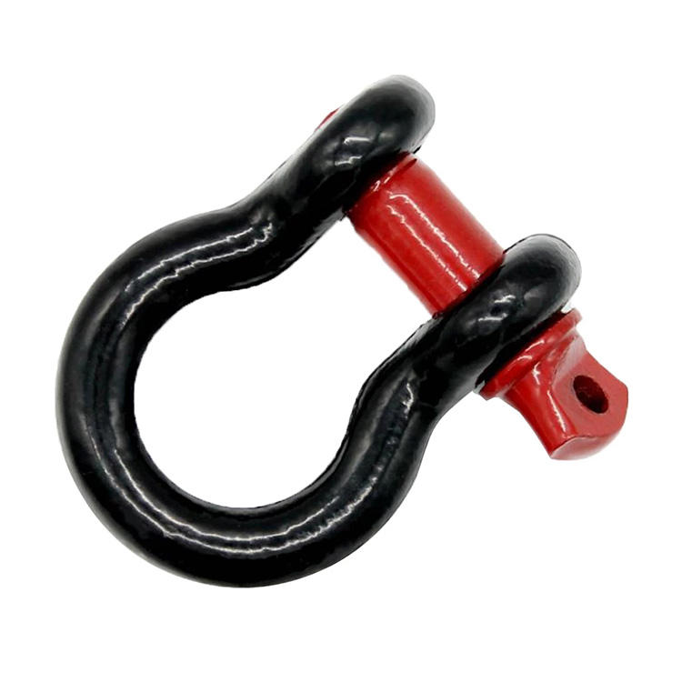 3/4 inci 2 Ton Universal D-Rings Busur Belenggu Merah Hitam Mobil Derek Trailer Kait